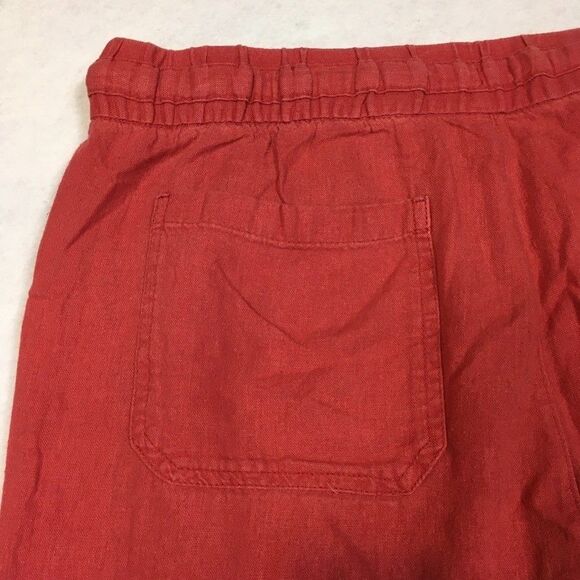 Old Navy Womens L Linen Rayon High Rise Wide Leg Pants Pink Myrrh Pockets - Picture 10 of 11